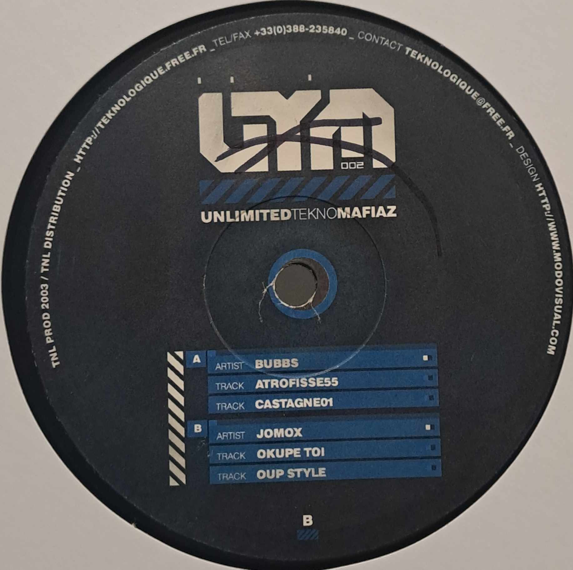 Unlimited Tekno Mafiaz 002 - vinyle freetekno